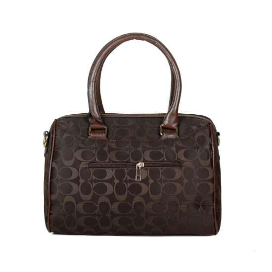 Coach Legacy Haley In Stud Signature Medium Coffee Satchels BDI